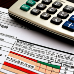 **A detailed financial statement analysis:** Close-up shot of financial documents (balance sheets, income statements, cash flow statements) with magnifying glass and calculator. The image should convey the idea of in-depth scrutiny and financial analysis. Focus on the textures of paper and the precision of the calculations.