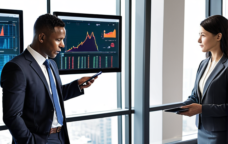 **Prompt 1: Aspiration & Strategic Vision**
"A confident, insightful business valuation specialist (diverse ethnicity, 30s-40s, sharp business attire) stands in a modern, sunlit corporate office. Behind them, large, dynamic digital displays show upward-trending financial graphs, complex market data, and a blurred cityscape, symbolizing growth and global reach. They hold a tablet or a pen, looking thoughtfully into the distance with a subtle glow around them, representing strategic thinking and understanding of future potential. The scene conveys professionalism, aspiration, and the blend of finance and forward-looking vision. High-resolution, professional photography style."