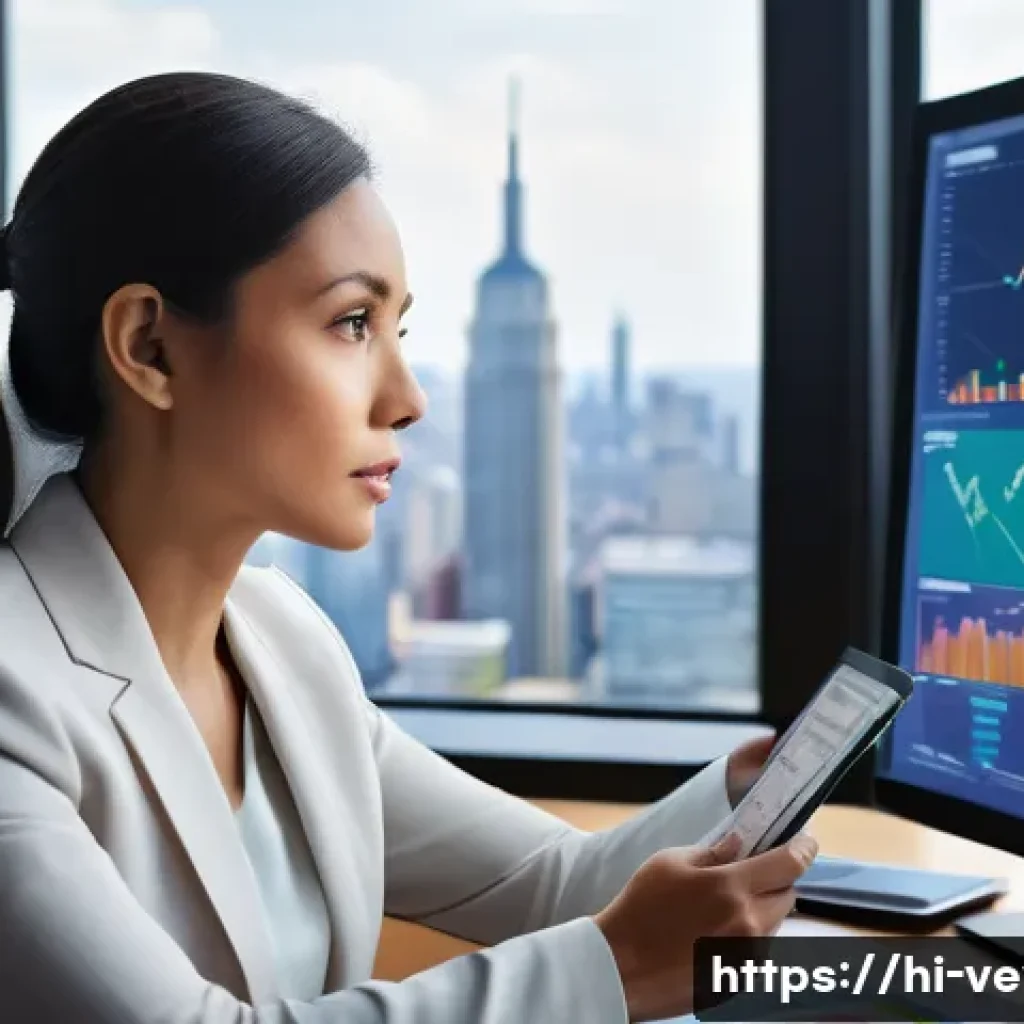 기업가치평가사 M A 실무 및 절차 - A highly focused female valuation analyst, in her early 30s, dressed in a sharp business suit, inten...