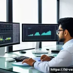기업가치평가사 실기 시험 문제 예시 - A detailed professional office scene showing a South Asian business analyst studying multiple financ...