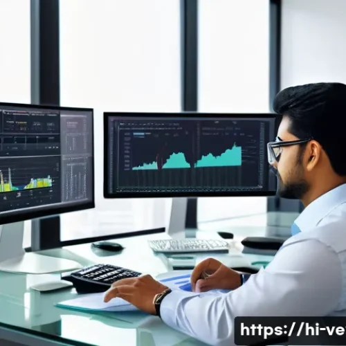 기업가치평가사 실기 시험 문제 예시 - A detailed professional office scene showing a South Asian business analyst studying multiple financ...