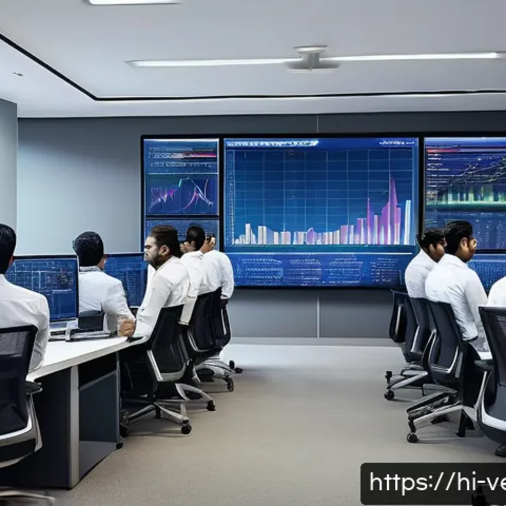 기업가치평가사 가치 평가 기법 - A detailed corporate office scene showing a diverse group of professionals analyzing financial chart...