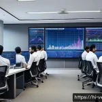기업가치평가사 가치 평가 기법 - A detailed corporate office scene showing a diverse group of professionals analyzing financial chart...